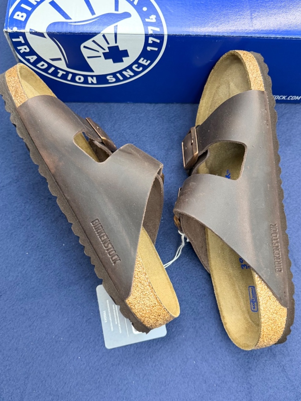 Birkenstock Arizona BS Soft Footbed Sandals – Habana Oiled Leather, Size 8 women - Picture 4 of 7